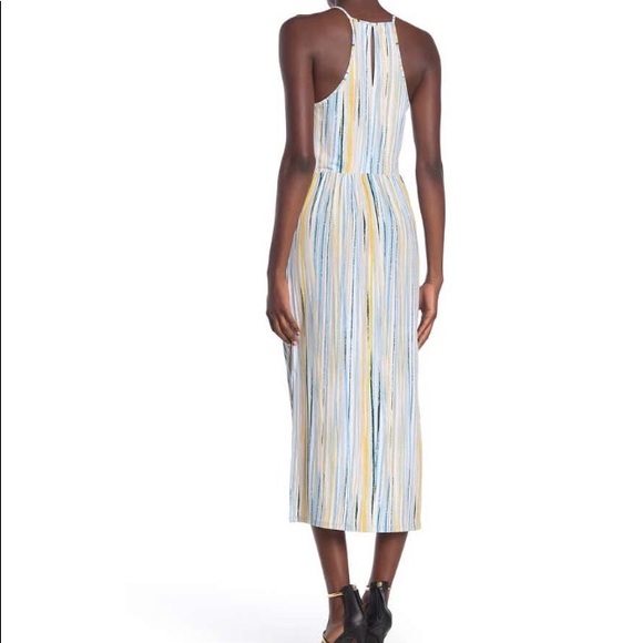 BCBGeneration striped draped pocket midi dress - Picture 2 of 4